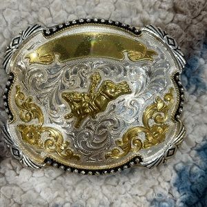 bull rider buckle